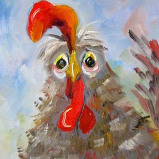 Art: Chicken No. 62 by Artist Delilah Smith
