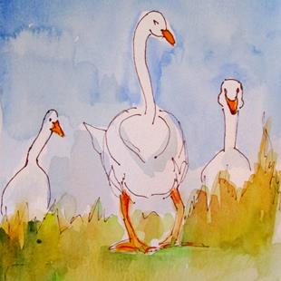 Art: Geese by Artist Delilah Smith
