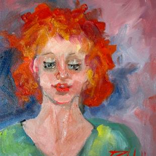 Art: Curly Red Hair by Artist Delilah Smith