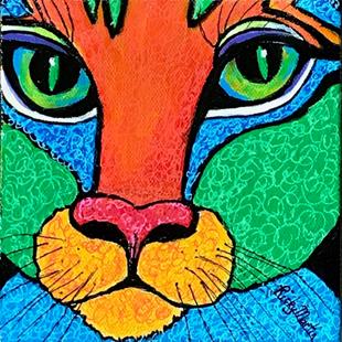 Art: Pop Art Cat - sold by Artist Ulrike 'Ricky' Martin