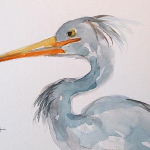 Art: Blue Heron by Artist Delilah Smith