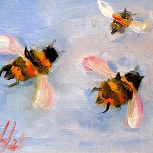 Art: Flying Bees by Artist Delilah Smith