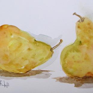 Art: Two Pears No. 3 by Artist Delilah Smith