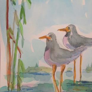 Art: Two Birds by Artist Delilah Smith