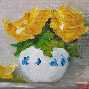 Art: Two Yellow Roses by Artist Delilah Smith