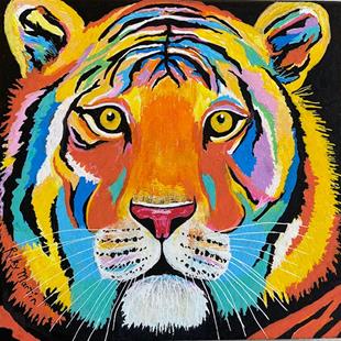 Art: Pop Art Tiger by Artist Ulrike 'Ricky' Martin