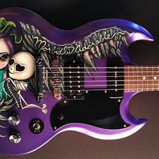 Art: Morbidly Adorable Guitar by Artist Misty Monster