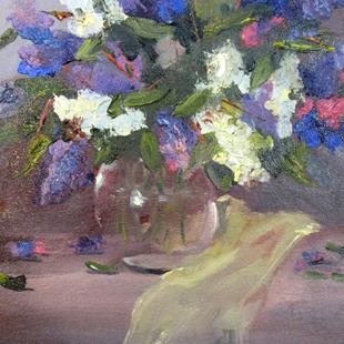 Art: Lilacs and Silk by Artist Delilah Smith