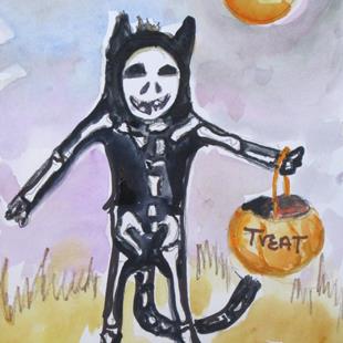 Art: Boney Cat by Artist Delilah Smith