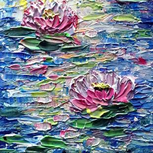 Art: WATER LILY Flowers by Artist LUIZA VIZOLI