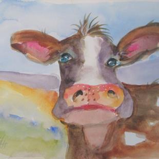Art: Fat Cow by Artist Delilah Smith