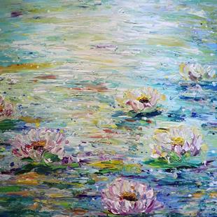 Art: Monet Lily Pond by Artist LUIZA VIZOLI