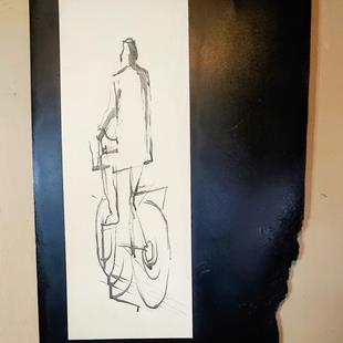 Art: Cyclist by Artist Richard R. Snyder