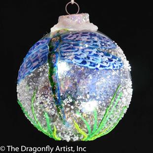 Art: Lori Wiggins Knowles Blue Winged Dragonfly Ball 1393087 by Artist Rebecca M Ronesi-Gutierrez
