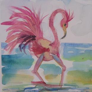 Art: Flamingo No. 40 by Artist Delilah Smith