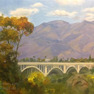 Art: Purely Pasadena Colorado Street Bridge painting by Artist Karen Winters