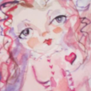 Art: Valentine Fairy Aceo by Artist Delilah Smith