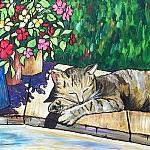 Art: Cat Nap by Artist Melanie Douthit