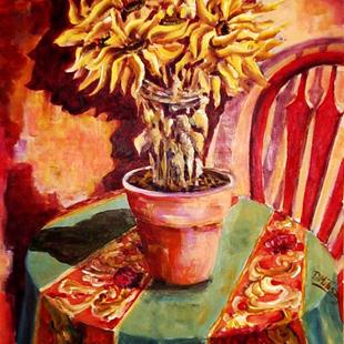 Art: Dried Sunflowers - SOLD by Artist Diane Millsap