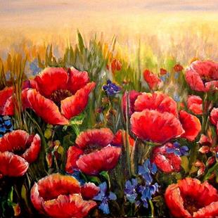Art: Poppy Field - SOLD by Artist Diane Millsap