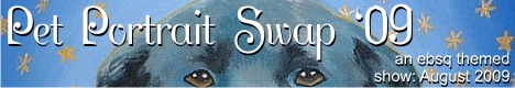 Banner for 8th Annual Pet Portrait Swap art show