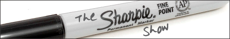 Banner for The Sharpie Show art show