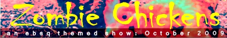 Banner for Zombie Chickens art show