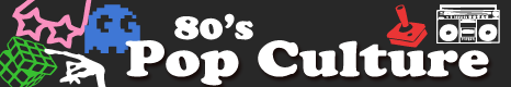 Banner for 80's Pop Culture art show