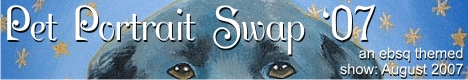 Banner for EBSQ 6th Annual Pet Portrait Swap art show
