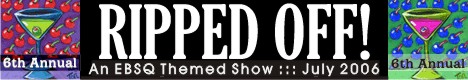 Banner for 6th Annual Ripped Off Show art show