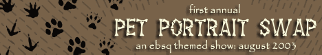 Banner for First Annual Pet Portrait Swap art show