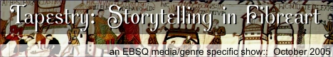 Banner for Tapestry: Storytelling in Fibreart art show